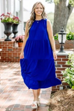Weekend Wardrobe Maxi Dress, Royal -Chic Soul Store WWMaxi Royal 5