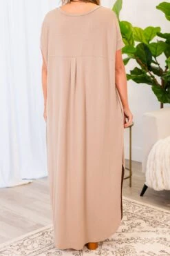 Wabash River Maxi Dress, Ash Mocha -Chic Soul Store WabashRiverMaxiDress AshMocha 1