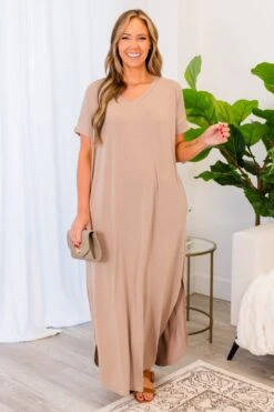 Wabash River Maxi Dress, Ash Mocha -Chic Soul Store WabashRiverMaxiDress AshMocha 7