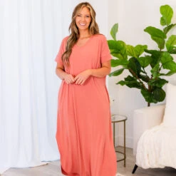 Wabash River Maxi Dress, Ash Rose