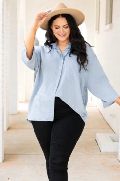 Waiting By The Wayside Top, Light Wash