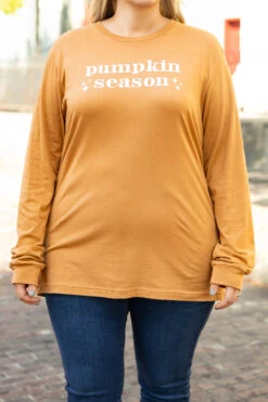 Waiting For Pumpkin Season Top, Toast -Chic Soul Store WaitingForPumpkinSeasonTop Toast 2