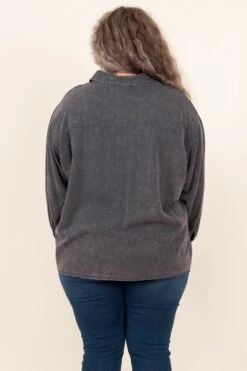 Waiting For The Next Adventure Top, Charcoal -Chic Soul Store WaitingForTheNextAdventureTop Charcoal 1355