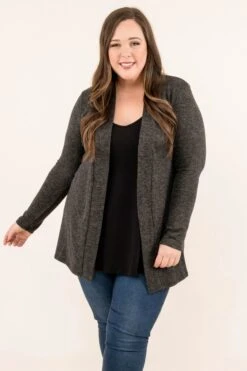 Waiting For This Moment Cardigan, Charcoal