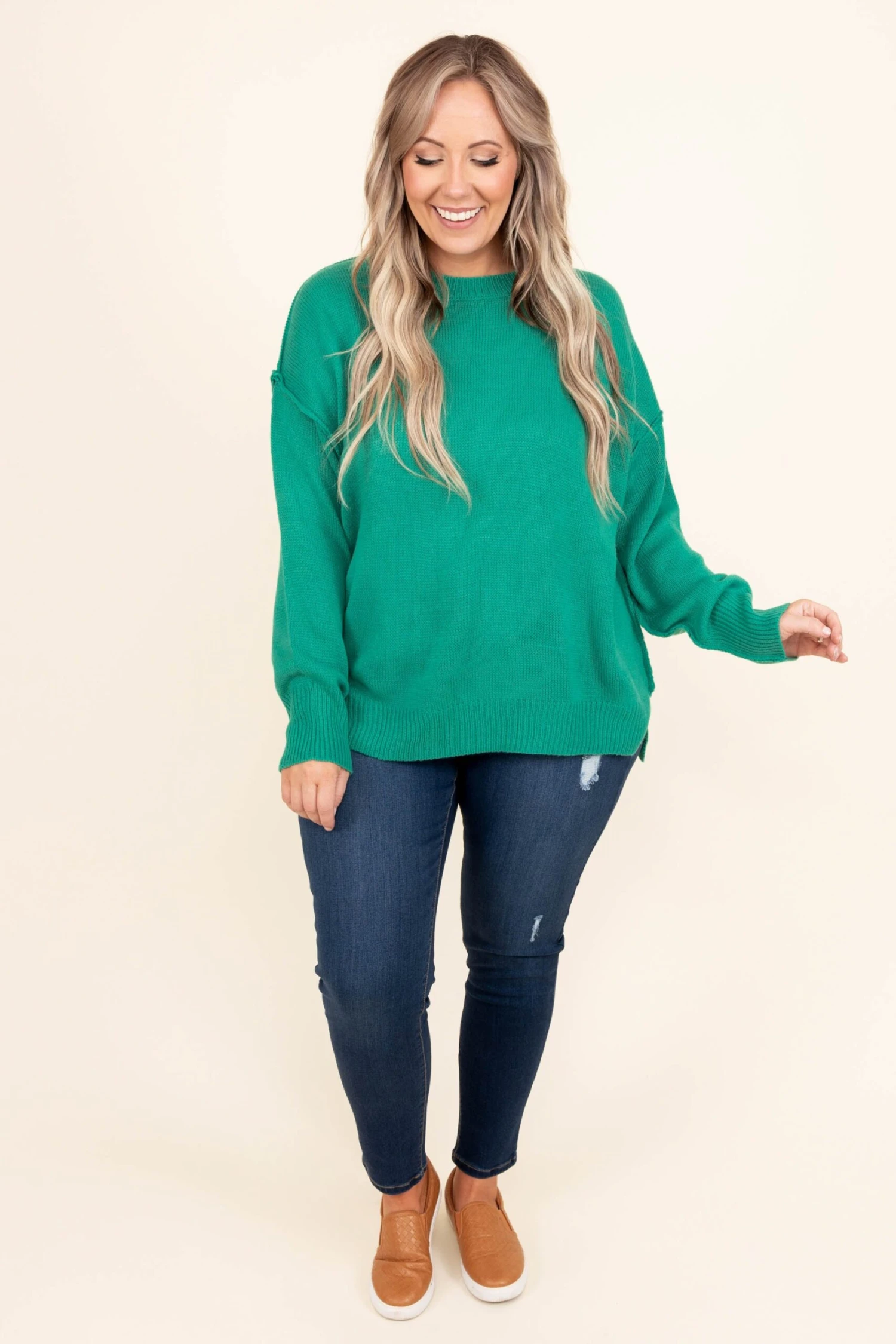 Waiting On A Sign Sweater, Green 4 Waiting On A Sign Sweater, Green - Image 2