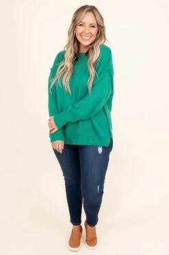 Waiting On A Sign Sweater, Green 9 Waiting On A Sign Sweater, Green -Chic Soul Store WaitingOnASignSweater Green 8621