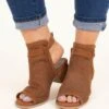 Walk The Talk Booties, Chestnut
