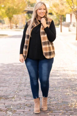 Walking In The Woods Vest, Brown -Chic Soul Store WalkingInTheWoodsVest Brown 3599