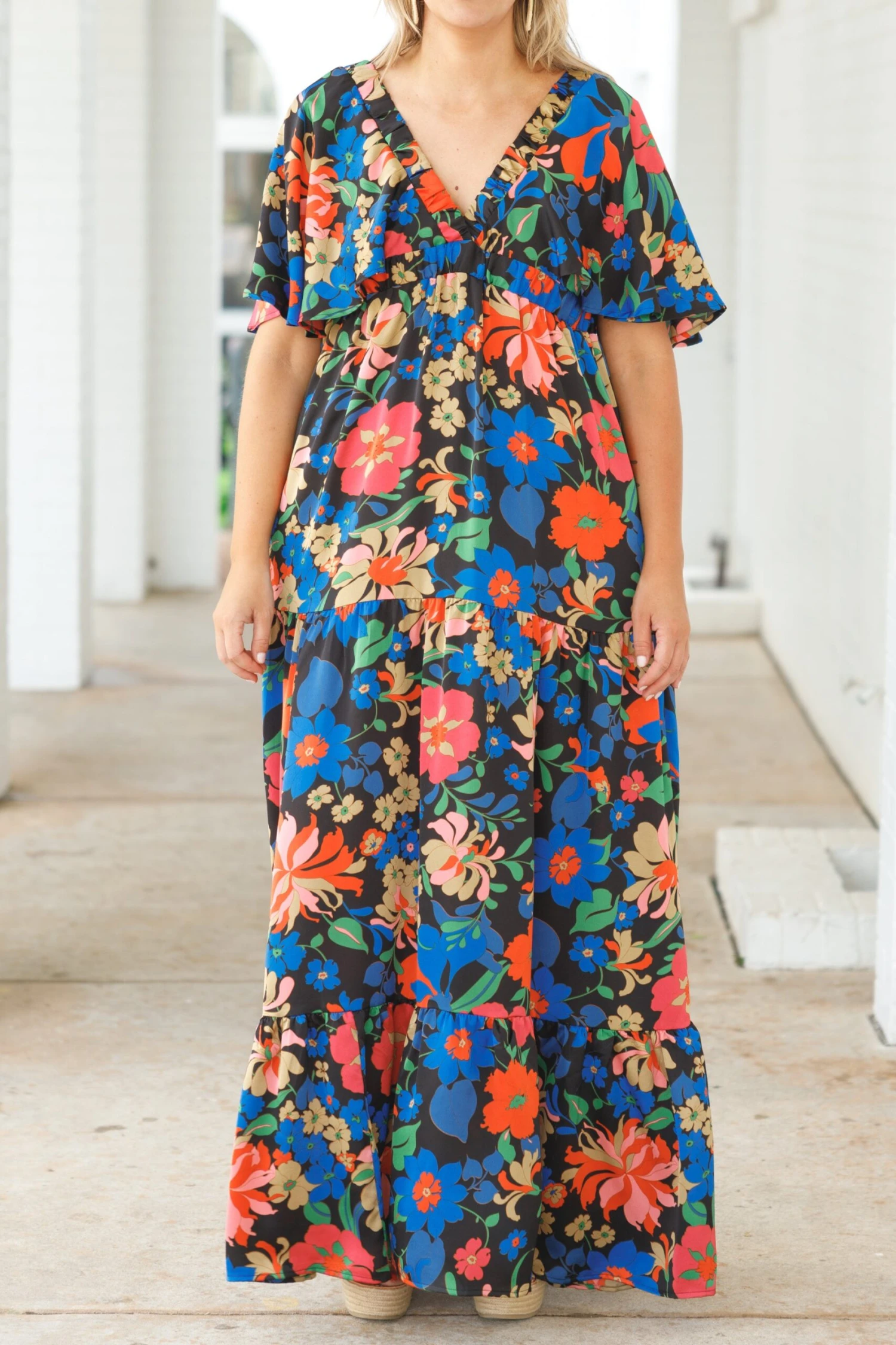 Walking Through Flowers Dress, Black 6 Walking Through Flowers Dress, Black - Image 4