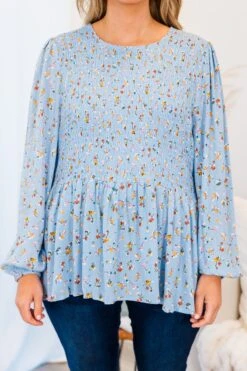 Wallflower Kisses Top, Light Blue -Chic Soul Store WallflowerKissesTop LightBlue 2