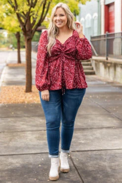 Deeply Touched Top, Burgundy 10 Deeply Touched Top, Burgundy -Chic Soul Store WanderOftenTop Burgundy 2