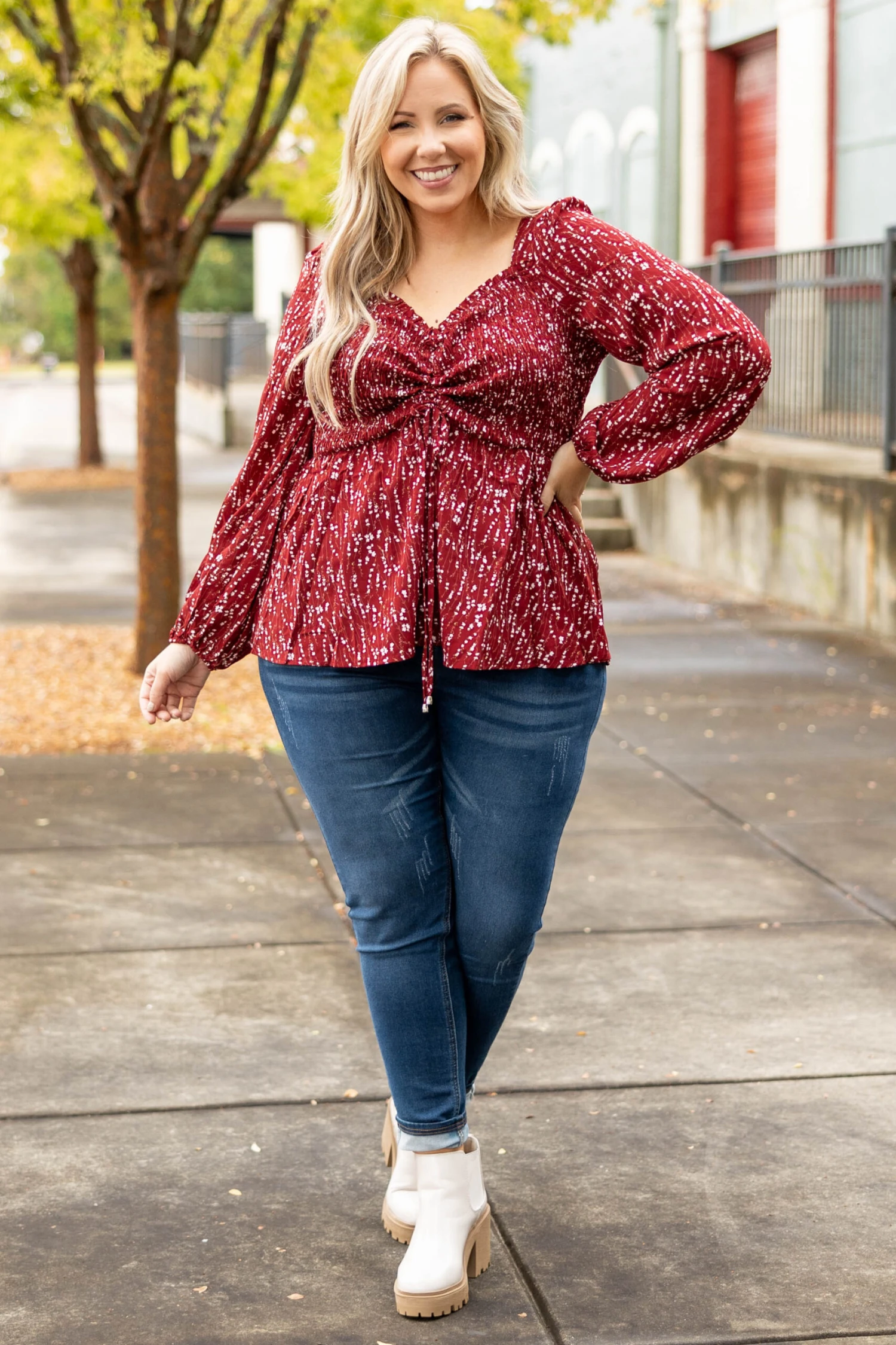 Deeply Touched Top, Burgundy 4 Deeply Touched Top, Burgundy - Image 2