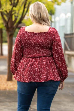 Deeply Touched Top, Burgundy 12 Deeply Touched Top, Burgundy -Chic Soul Store WanderOftenTop Burgundy 7103