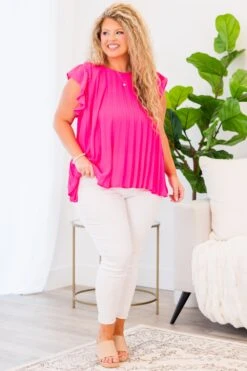 Want To Be Here Top, Hot Pink -Chic Soul Store WantToBeHereTop HotPink3