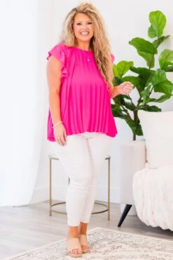 Want To Be Here Top, Hot Pink -Chic Soul Store WantToBeHereTop HotPink4