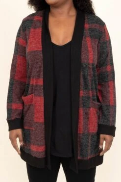 Warm By The Fireplace Cardigan, Red -Chic Soul Store WarmByTheFireplaceCardigan Red 1514
