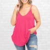 Warm From The Sun Tank, Hot Pink -Chic Soul Store WarmFromTheSunTank HotPink 8933