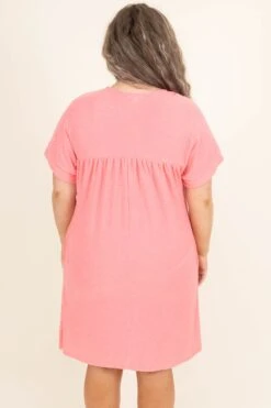 Warm In The City Dress, Pink Dots 12 Warm In The City Dress, Pink Dots -Chic Soul Store WarmInTheCityDress PinkDots 9471