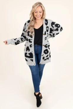 Wasting Time Cardigan, Gray 10 Wasting Time Cardigan, Gray -Chic Soul Store WastingTimeCardigan Gray 9338