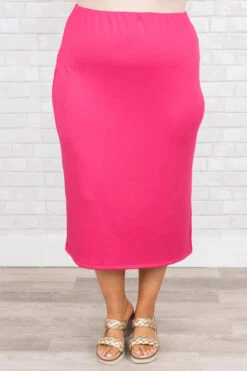 Watch Me Live Skirt, Fuchsia -Chic Soul Store WatchMeLiveSkirt Fuschia
