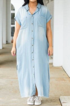 Watch Me Win Dress, Light Denim -Chic Soul Store WatchMeWinDress LightDenim 2