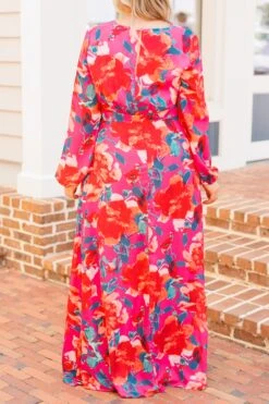 Way Too Complicated Maxi Dress, Fuchsia Multi 12 Way Too Complicated Maxi Dress, Fuchsia Multi -Chic Soul Store WayToComplicatedDress FuchsiaMulti 1