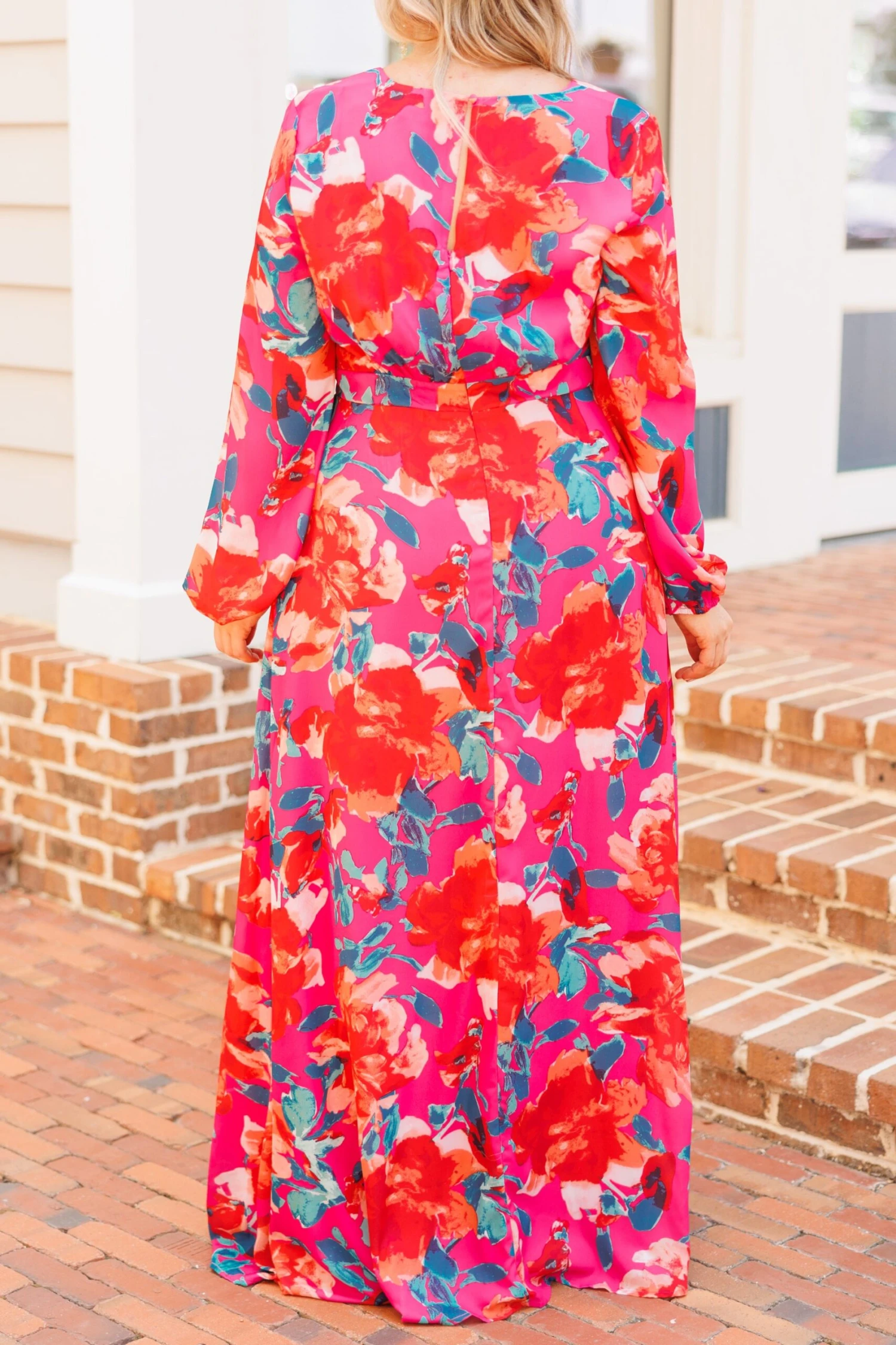 Way Too Complicated Maxi Dress, Fuchsia Multi 7 Way Too Complicated Maxi Dress, Fuchsia Multi - Image 5