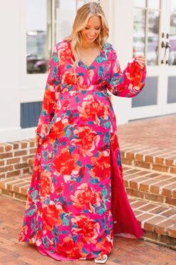 Way Too Complicated Maxi Dress, Fuchsia Multi 10 Way Too Complicated Maxi Dress, Fuchsia Multi -Chic Soul Store WayToComplicatedDress FuchsiaMulti 5