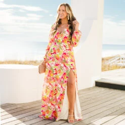 Way Too Complicated Dress, Tropical Fuchsia -Chic Soul Store WayTooComplicatedDress TropicalFuchsia