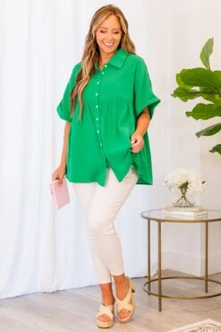 We're On Repeat Again Top, Kelly Green -Chic Soul Store We reOnRepeatAgainTop KellyGreen 4