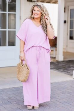 Weekend Wardrobe Pant, Lilac 10 Weekend Wardrobe Pant, Lilac -Chic Soul Store WeekendWardobePants Lilac 5