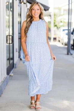 Weekend Wardrobe Maxi Dress, Blue Dalmatian 11 Weekend Wardrobe Maxi Dress, Blue Dalmatian -Chic Soul Store WeekendWardrobeMaxiDress BlueDalmatian 4