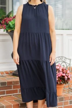 Weekend Wardrobe Maxi Dress, Navy Blue -Chic Soul Store WeekendWardrobeMaxiDress NavyBlue 2