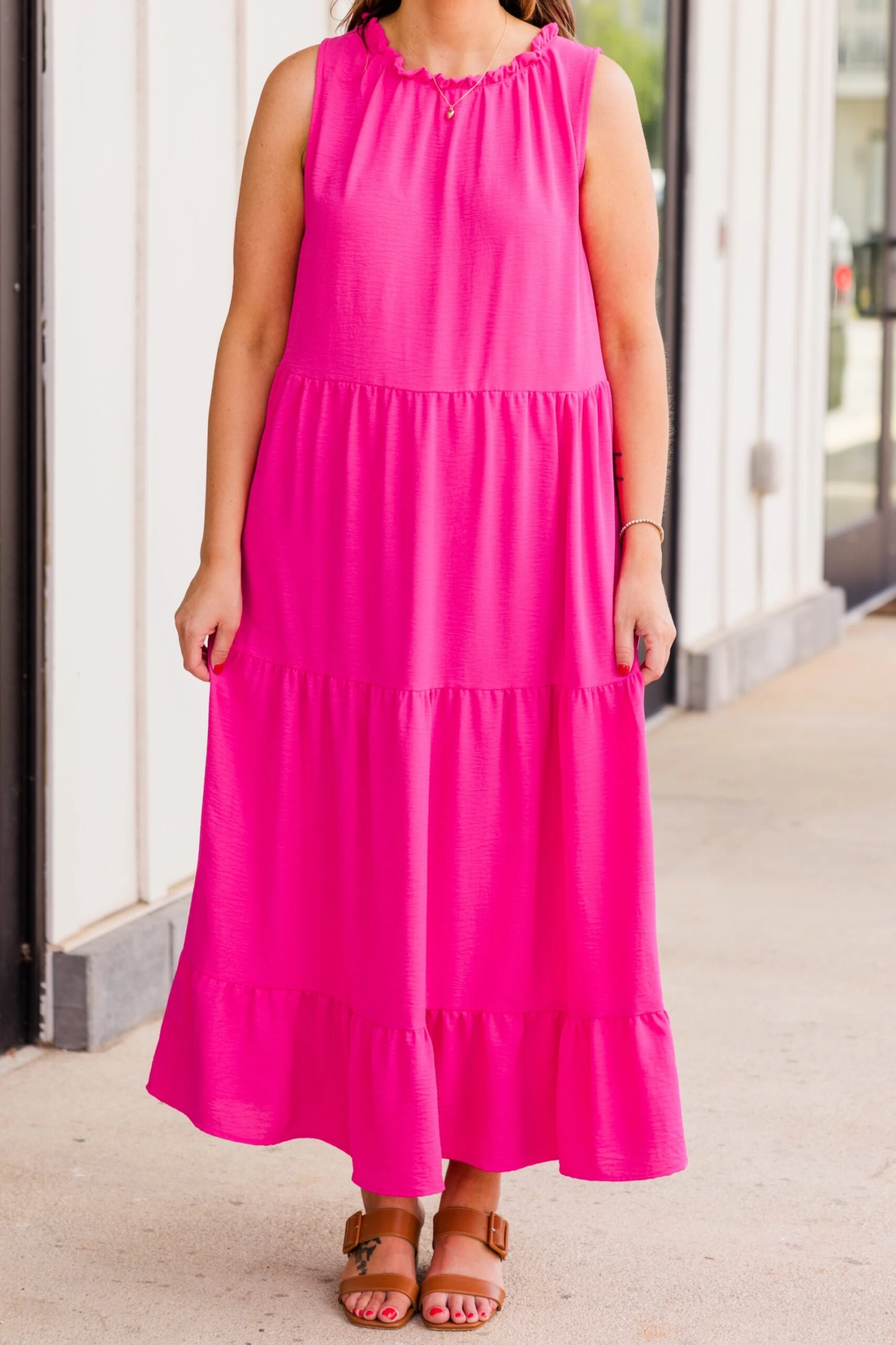 Weekend Wardrobe Maxi Dress, Ultra Hot Pink 7 Weekend Wardrobe Maxi Dress, Ultra Hot Pink - Image 5