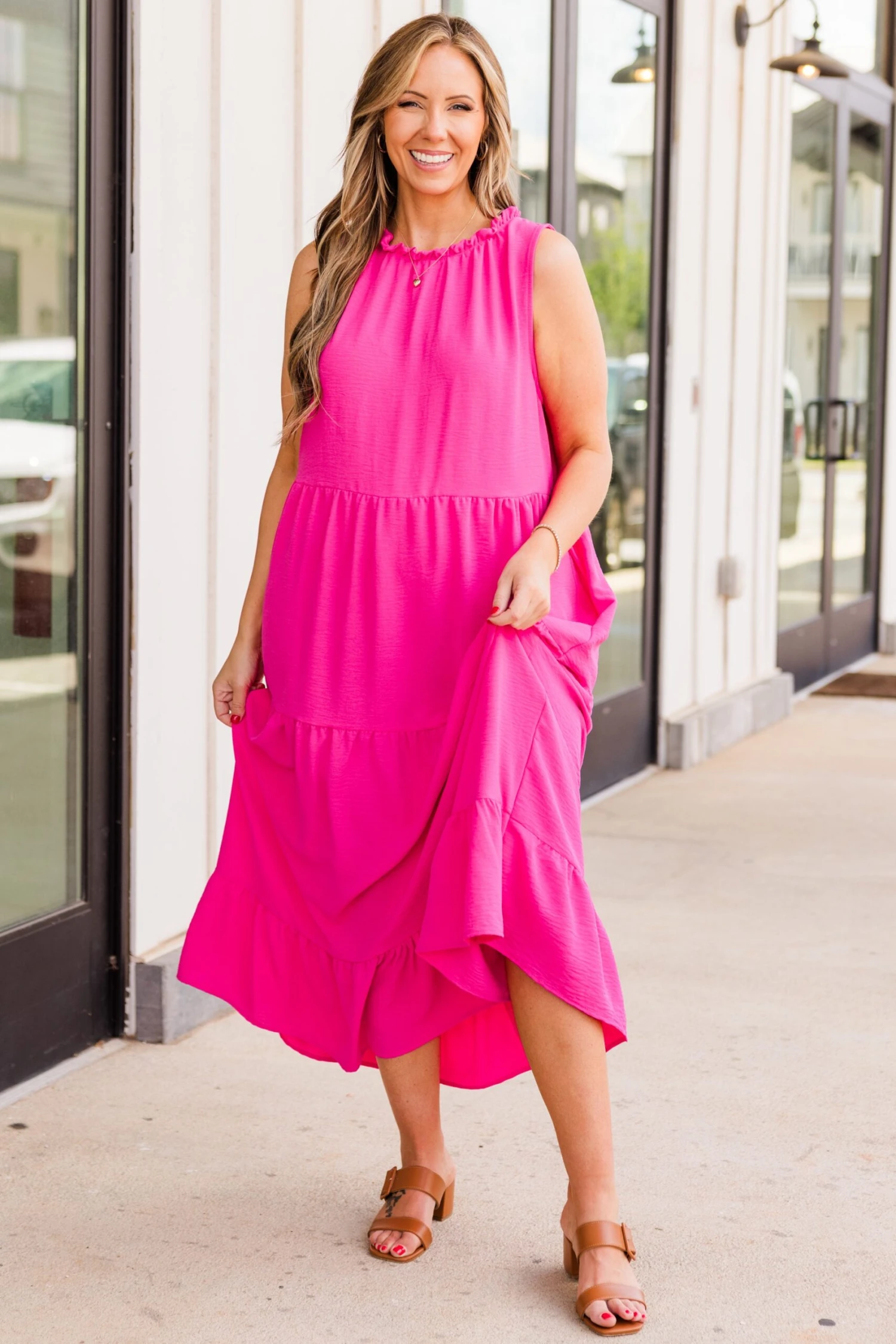 Weekend Wardrobe Maxi Dress, Ultra Hot Pink 4 Weekend Wardrobe Maxi Dress, Ultra Hot Pink - Image 2