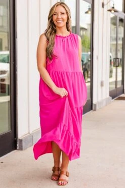 Weekend Wardrobe Maxi Dress, Ultra Hot Pink 10 Weekend Wardrobe Maxi Dress, Ultra Hot Pink -Chic Soul Store WeekendWardrobeMaxiDress UltraHotPink 4