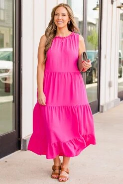 Weekend Wardrobe Maxi Dress, Ultra Hot Pink 11 Weekend Wardrobe Maxi Dress, Ultra Hot Pink -Chic Soul Store WeekendWardrobeMaxiDress UltraHotPink 5