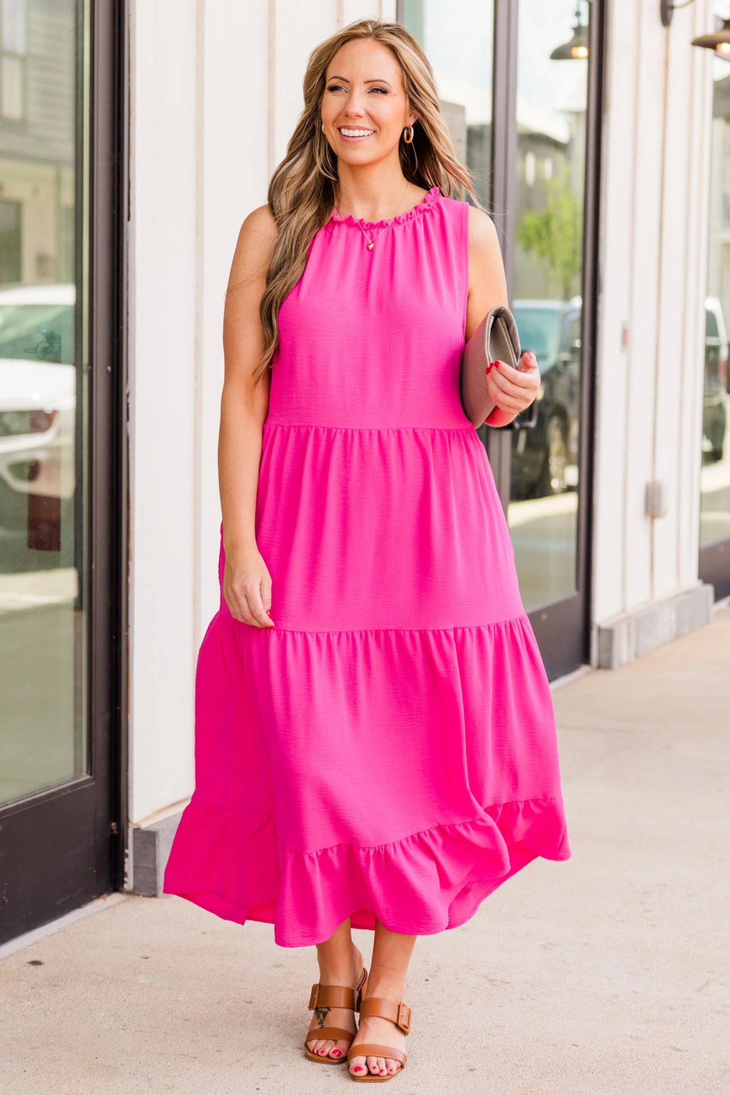 Weekend Wardrobe Maxi Dress, Ultra Hot Pink 6 Weekend Wardrobe Maxi Dress, Ultra Hot Pink - Image 4