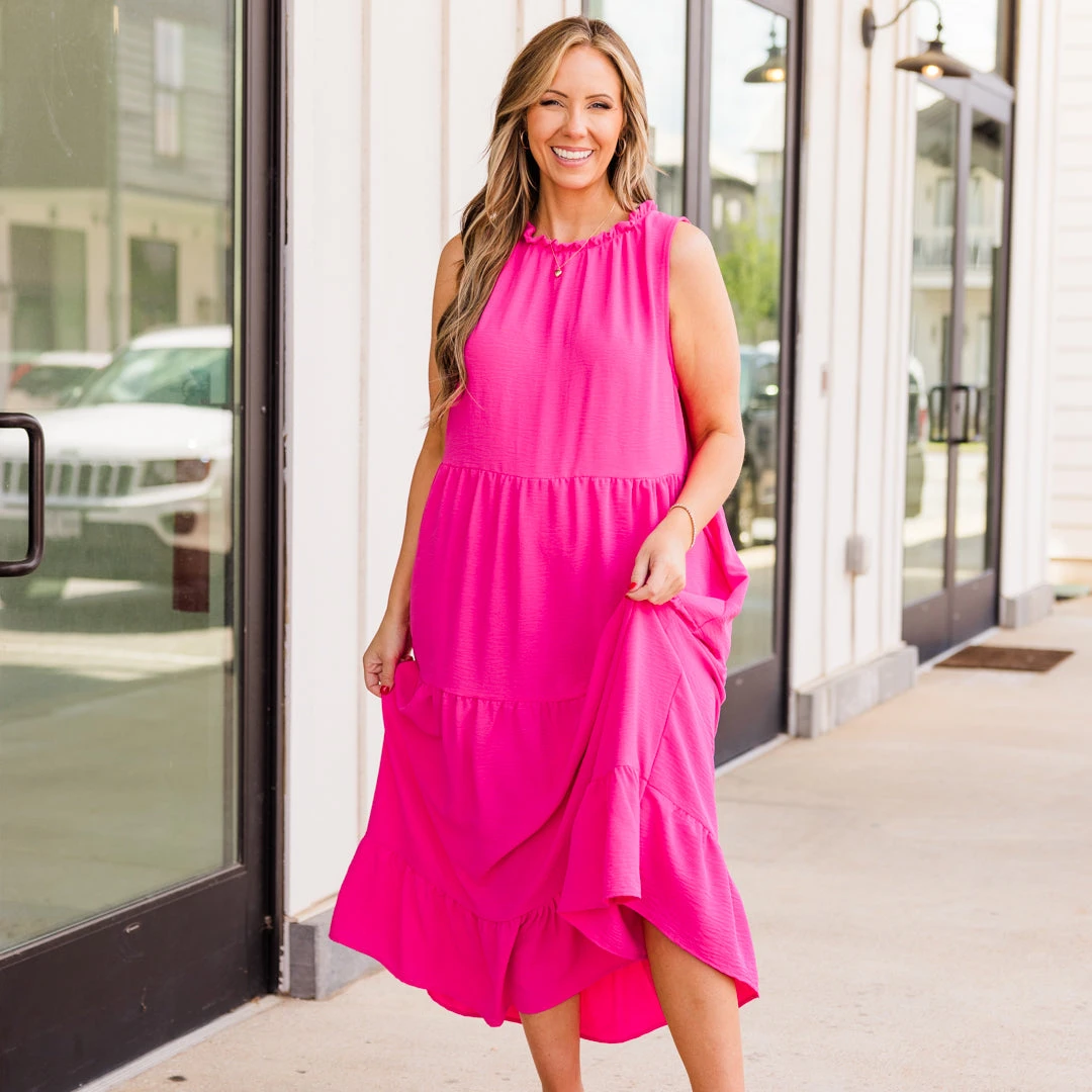 Weekend Wardrobe Maxi Dress, Ultra Hot Pink 3 Weekend Wardrobe Maxi Dress, Ultra Hot Pink