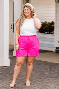 Weekend Wardrobe Short, Ultra Pink -Chic Soul Store WeekendWardrobeShort UltraPink 9