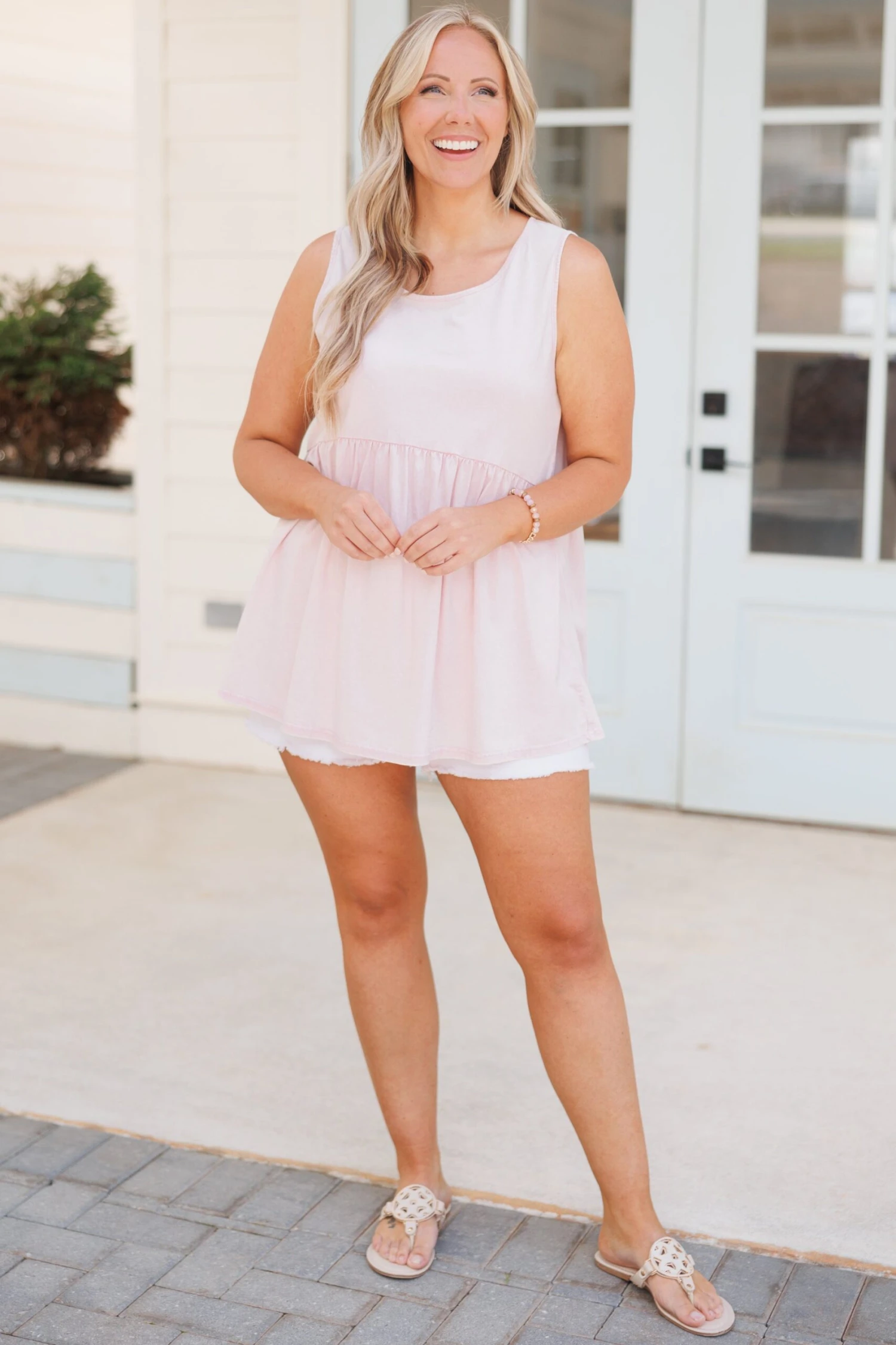 Weekender Acid Wash Babydoll, Light Pink 4 Weekender Acid Wash Babydoll, Light Pink - Image 2