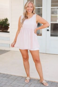 Weekender Acid Wash Babydoll, Light Pink 9 Weekender Acid Wash Babydoll, Light Pink -Chic Soul Store WeekenderAcidWashBabydoll LightPink 5