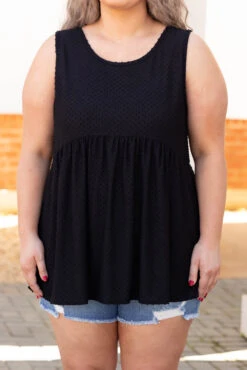 Weekender Babydoll Dotted, Black -Chic Soul Store WeekenderBabydollDotted Black 1565