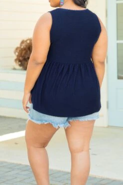 Weekender Babydoll Dotted, Navy 11 Weekender Babydoll Dotted, Navy -Chic Soul Store WeekenderBabydollDotted Navy 2