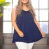 Weekender Babydoll, Navy 1 Weekender Babydoll, Navy -Chic Soul Store WeekenderBabydoll Navy