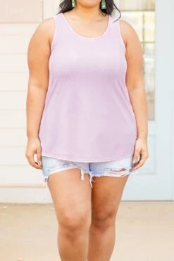 Weekender Dotted Tank, Lavender -Chic Soul Store WeekenderDottedTank Lavender 1