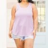 Weekender Dotted Tank, Lavender -Chic Soul Store WeekenderDottedTank Lavender 3