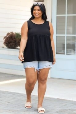 Weekender Eyelet Babydoll, Black -Chic Soul Store WeekenderEyeletBabydoll Black 1 1