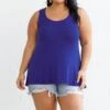 Weekender Tank, Royal Blue -Chic Soul Store WeekenderTank RoyalBlue 4