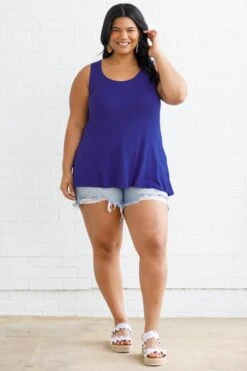 Weekender Tank, Royal Blue -Chic Soul Store WeekenderTank RoyalBlue 6